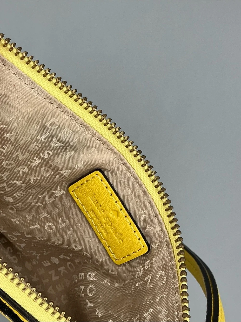 kate spade Zippered Chrissy Berkshire Road Yellow/Gold Wristlet/Clutch